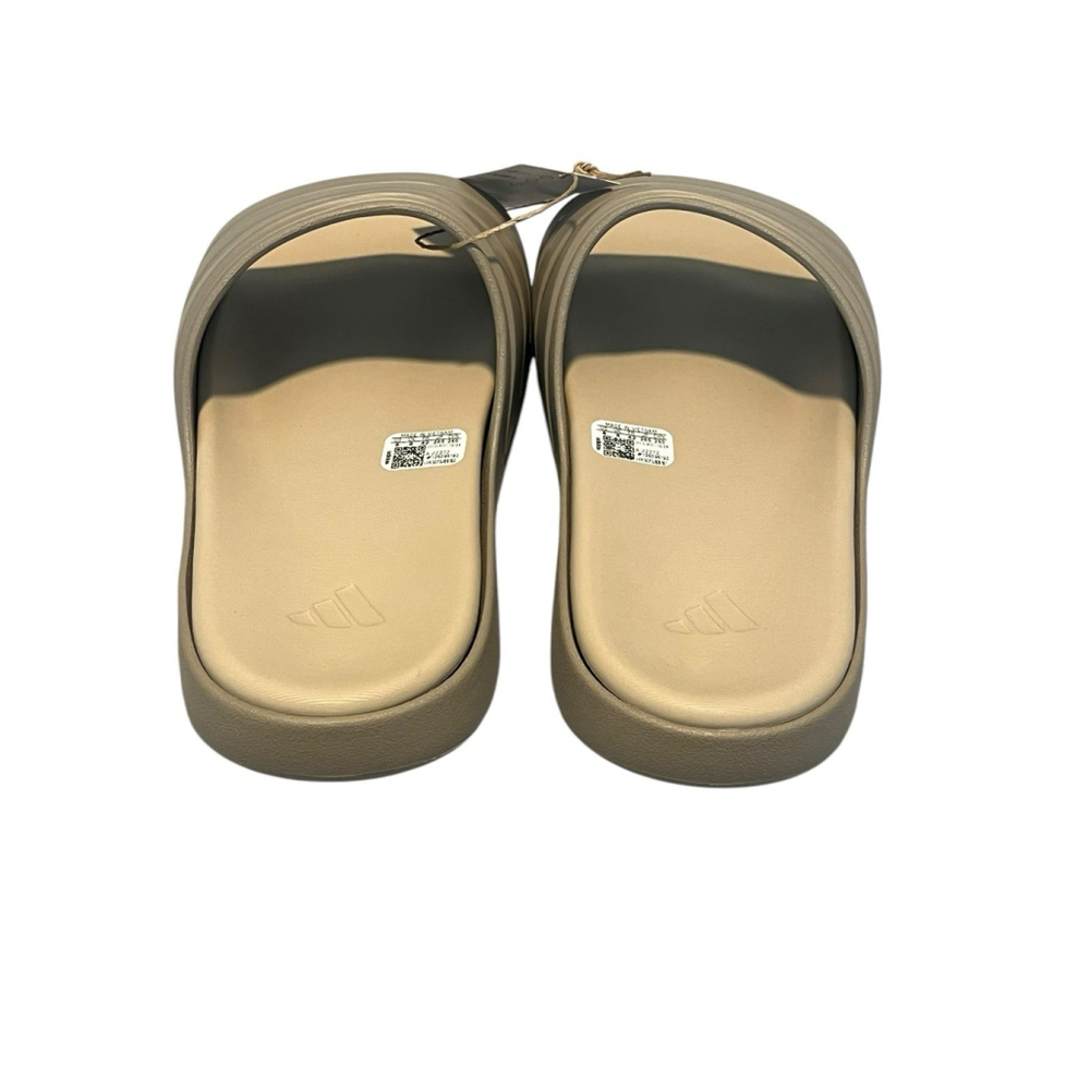 Adidas ZNSORY Slide Men's Size 8 Cloudfoam Brown 3 Stripe Sandals - Picture 8 of 9